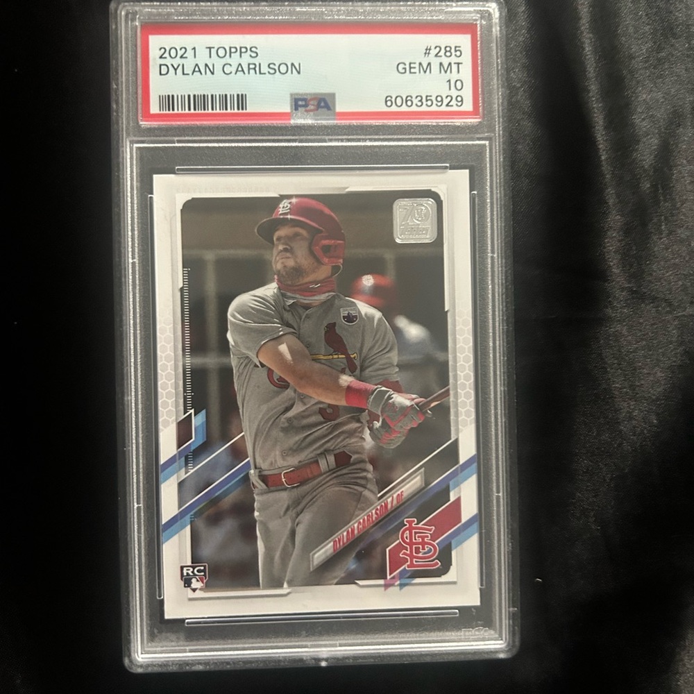 2021 Topps Dylan Carlson Baseball Card PSA graded gem mt 10